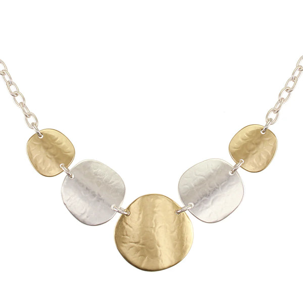 Marjorie Baer Sun Moon Linked Disc Necklace