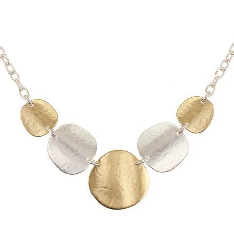 Marjorie Baer Sun Moon Linked Disc Necklace