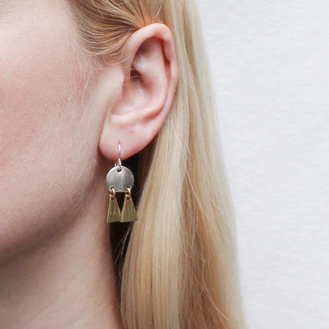 Marjorie Baer Textured Disc Mobile Dangle Earring