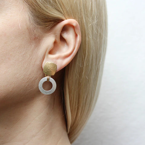 Marjorie Baer Textured Harmony Hoop Post Earrings