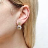 Marjorie Baer Wire Wrapped Hoop Post Earrings On