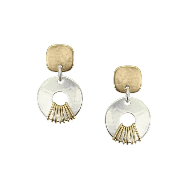 Marjorie Baer Wire Wrapped Hoop Post Earrings