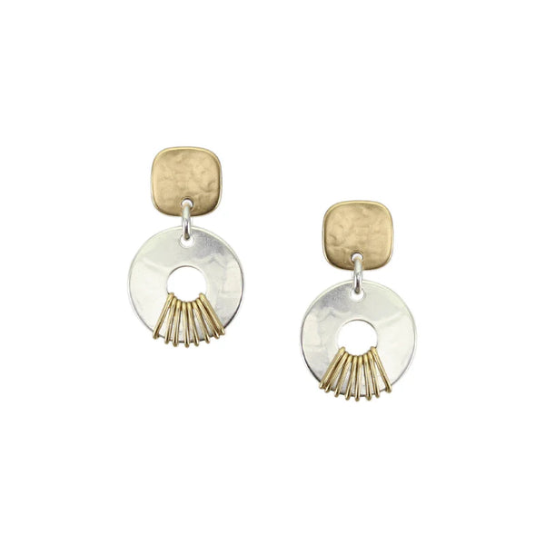 Marjorie Baer Wire Wrapped Hoop Post Earrings