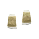 Marjorie Baer Wire Wrapped Mixed Metal Clip Earrings