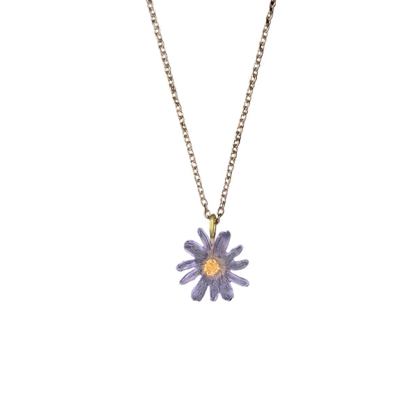 Michael Michaud Amethyst Aster Flower Petal Pendant Necklace
