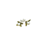 Michael Michaud Boxwood Flower Post Earrings Another View
