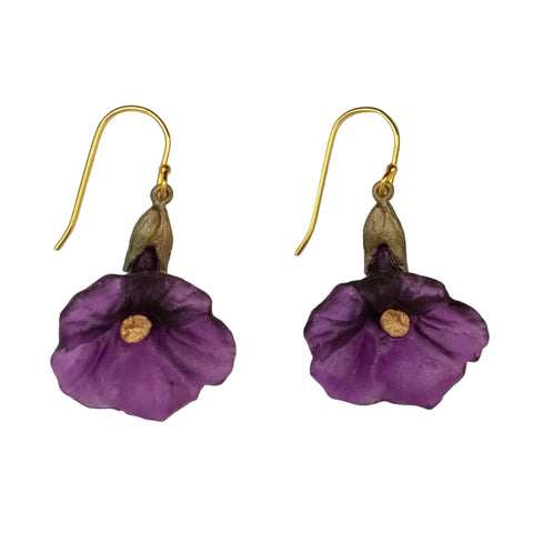 Michael Michaud Cascading Beauty Petunia Flower Earrings