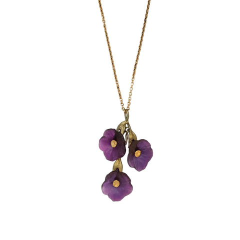 Michael Michaud Cascading Beauty Petunia Flower Necklace