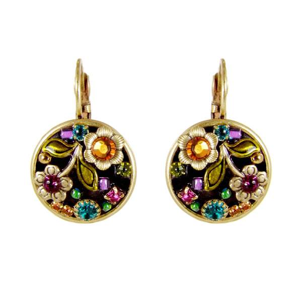 Michal Golan Midnight Garden Colorful Flower Earrings