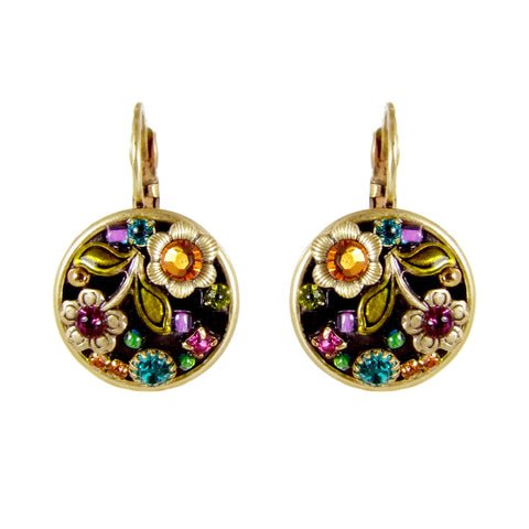 Michal Golan Midnight Garden Colorful Flower Earrings