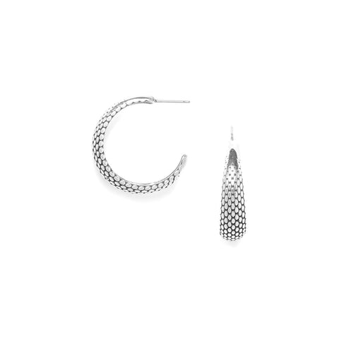 Ori Tao Bijoux Tactile Geometry Tapering Post Hoop Earrings
