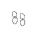 Ori Tao Bijoux Tactile Geometry Twisting Post Double Hoop Earrings 
