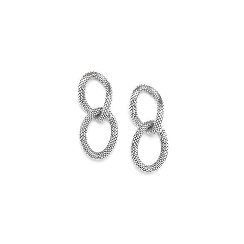 Ori Tao Bijoux Tactile Geometry Twisting Post Double Hoop Earrings 