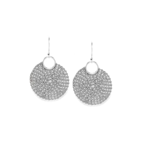 Silver Starburst Statement Earrings