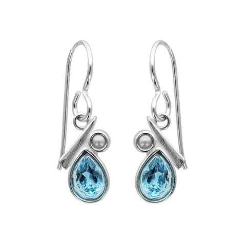 Sonoma Art Works Blue Topaz Pearl Earrings