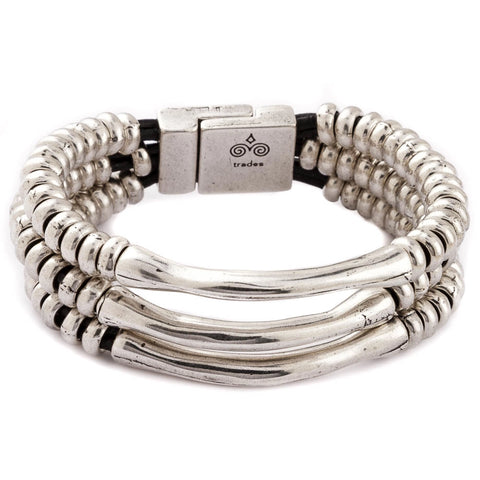 Spanish Leather Shimmering Mediterranean Sands Bracelet