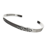 Sterling Silver You Are Appreciated Flower Cuff Bracelet