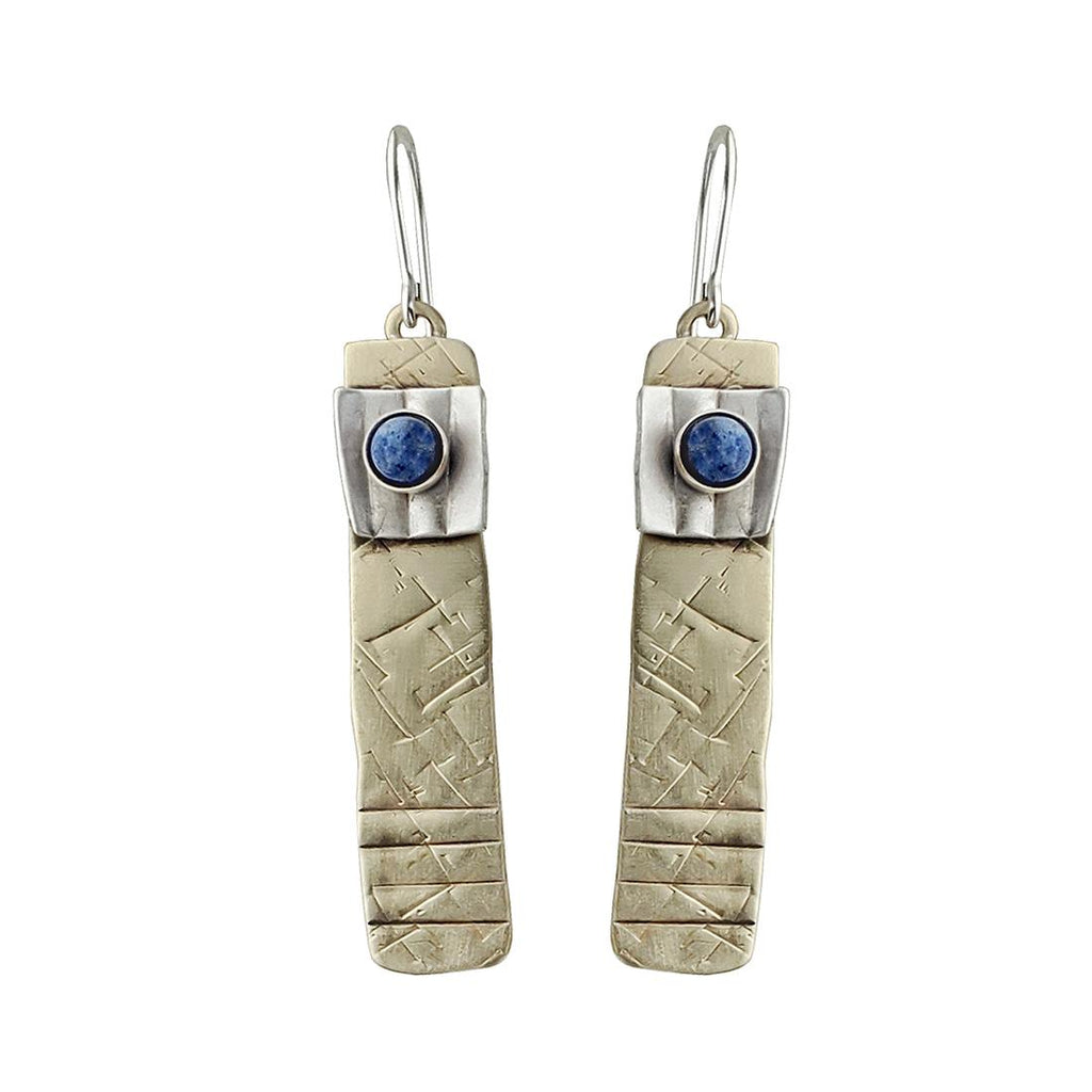 Whitney Designs Whitney Designs Ancient Musings Lapis Bar Earrings – Sheva