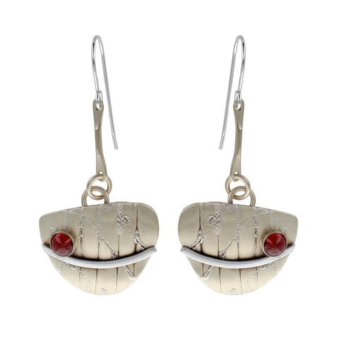 Whitney Designs Reflections In Silver And Gold Carnelian Earrings