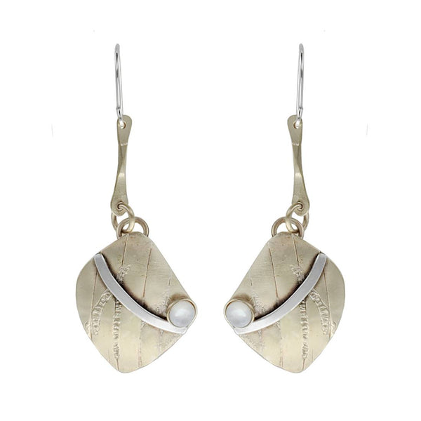 Whitney Designs Reflections In Silver And Gold Pearl Earrings