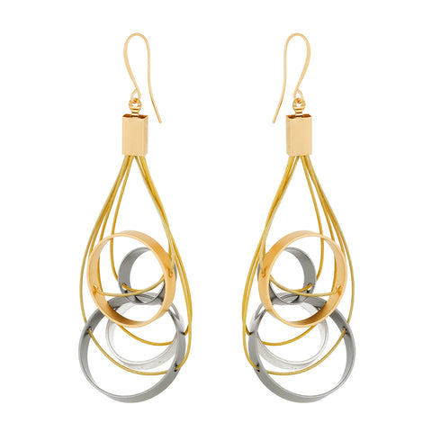 Zzan Esraeli Gilded Fusion Geometry Earrings