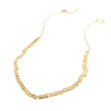 Zzan Israeli Minimalist Golden Rectangles Necklace