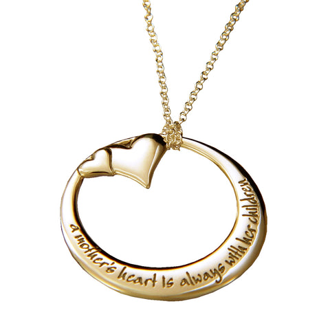A Mothers Heart 14K Gold Necklace