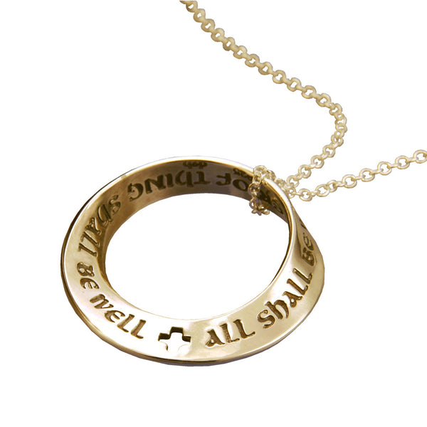 All Shall Be Well 14K Gold Mobius Cross Necklace