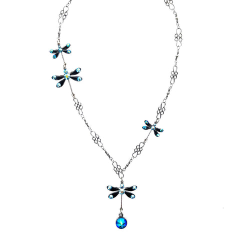 Anne Koplik Blue Dragonflies Necklace 