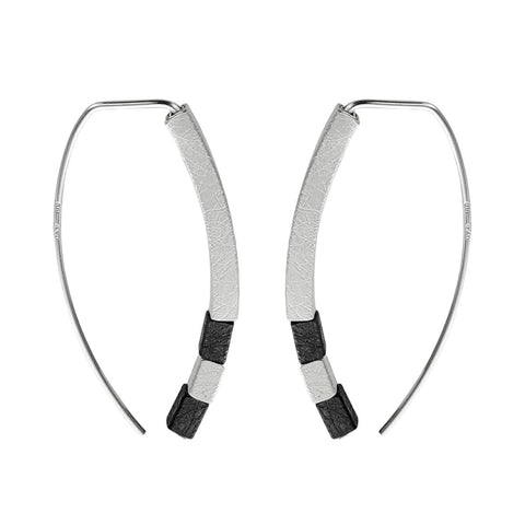 Arched Sterling Contrast Earrings By Tip To Toe Another View