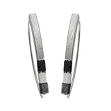 Arched Sterling Contrast Earrings By Tip To Toe