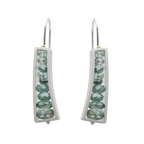 Ashka Dymel Cascading Gemstone Wedge Earrings