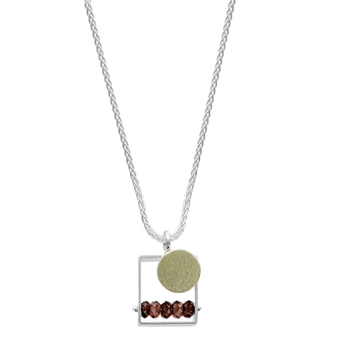 Ashka Dymel Garnet Sunset Necklace