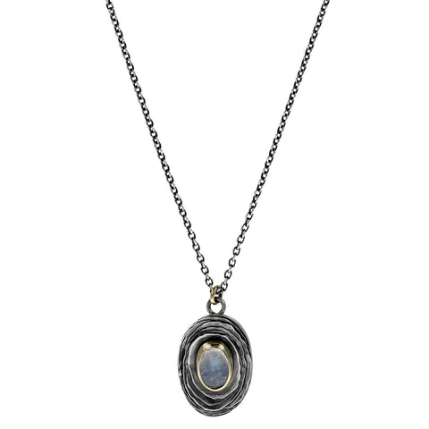Austin Titus Moonstone Layers Oval Cusp Necklace