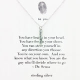 b.u. Dr. Suess Freedom Quote Necklace