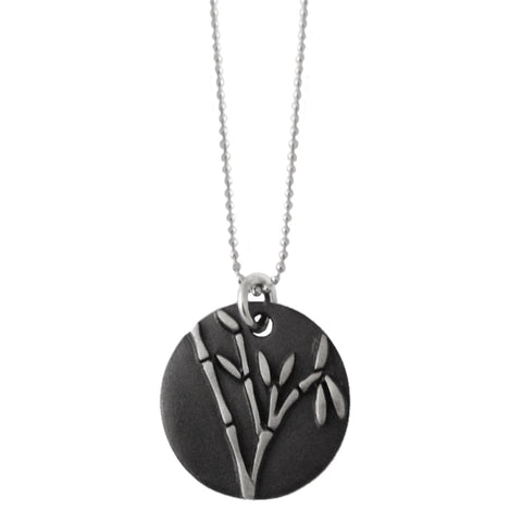 Sterling Bamboo Strength Necklace