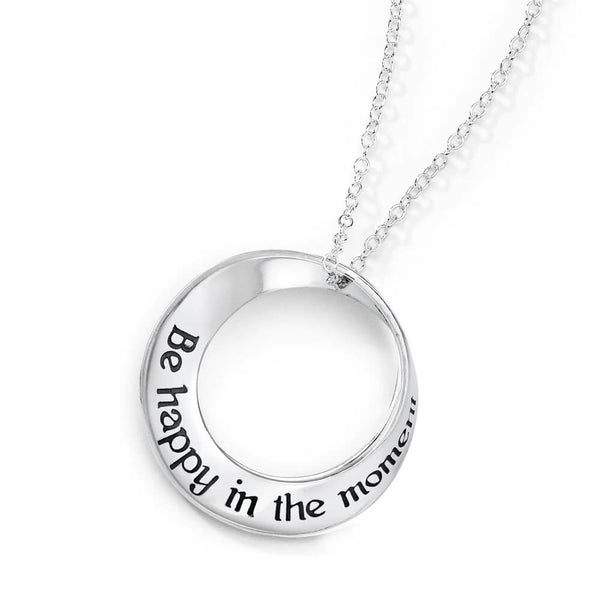 Be Happy In The Moment Mobius Necklace