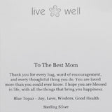 Best Mom Necklace By Live Well Card