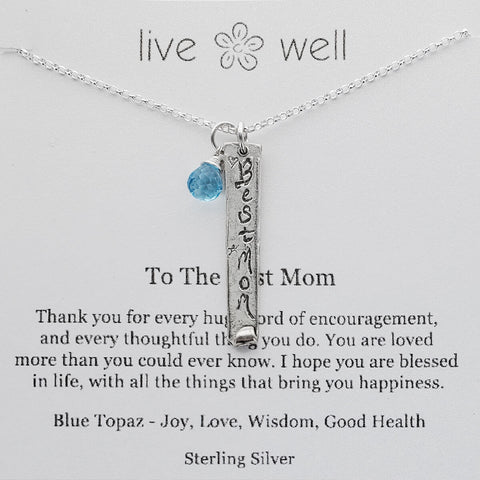 Best Mom Necklace By Live Well