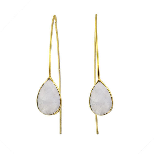 Betty Carre Faceted Moonstone Teardrop Earrings