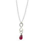 Ruby July Birthstone Infinity Necklace