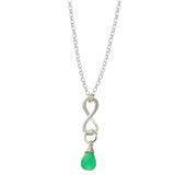 Green Onyx May Birthstone Infinity Necklace