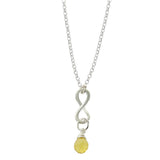 Citrine November Birthstone Infinity Necklace