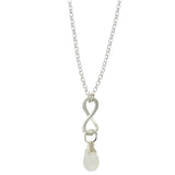 Moonstone October Birthstone Infinity Necklace