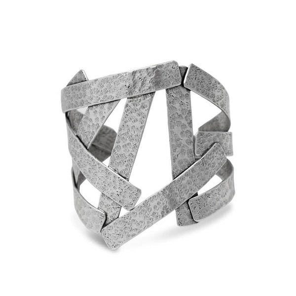 Bold Sculptural Cuff Bracelet By Aris