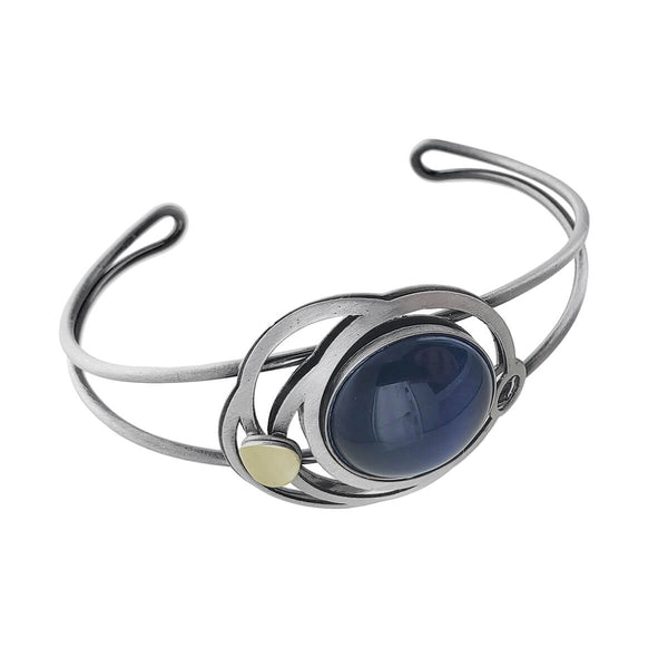  Christophe Poly Blue Orbiting Circles Cuff