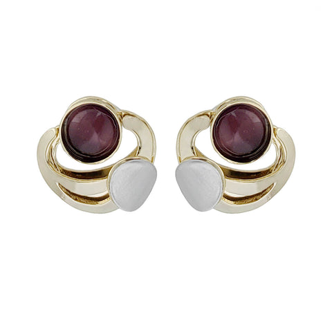 Christophe Poly Embraced Purple Post Earrings