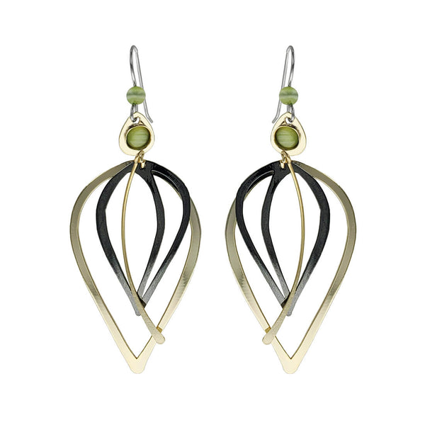 Christophe Poly Layered Draping Wings Earrings