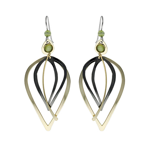 Christophe Poly Layered Draping Wings Earrings