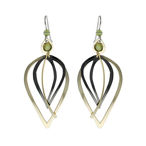 Christophe Poly Layered Draping Wings Earrings